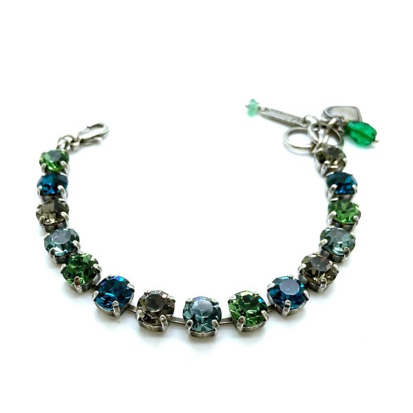 Mariana Bracelet Green, Black Diamond, Denim Blue & Sapphire Austrian Crystals My Treasures Coll.