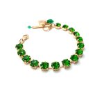 Bracelet By Mariana Woman Beautiful Fern Green Swarovski Crystals - Image 2
