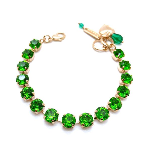 Bracelet By Mariana Woman Beautiful Fern Green Swarovski Crystals