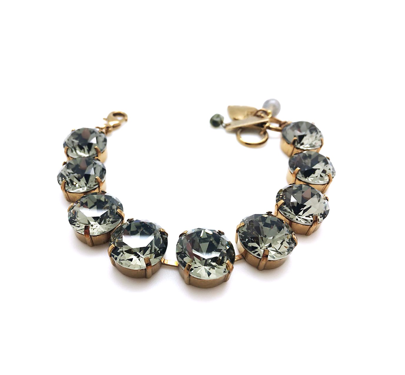 B-4438-215215-EG (3) Mariana Bracelet Sophisticated Black Diamond Austrian Crystals My Treasures Coll. - Image 1