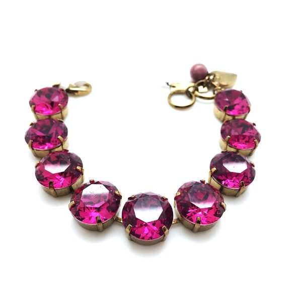 Mariana Bracelet Stunning Fuchsia Swarovski Crystals My Treasures Coll.