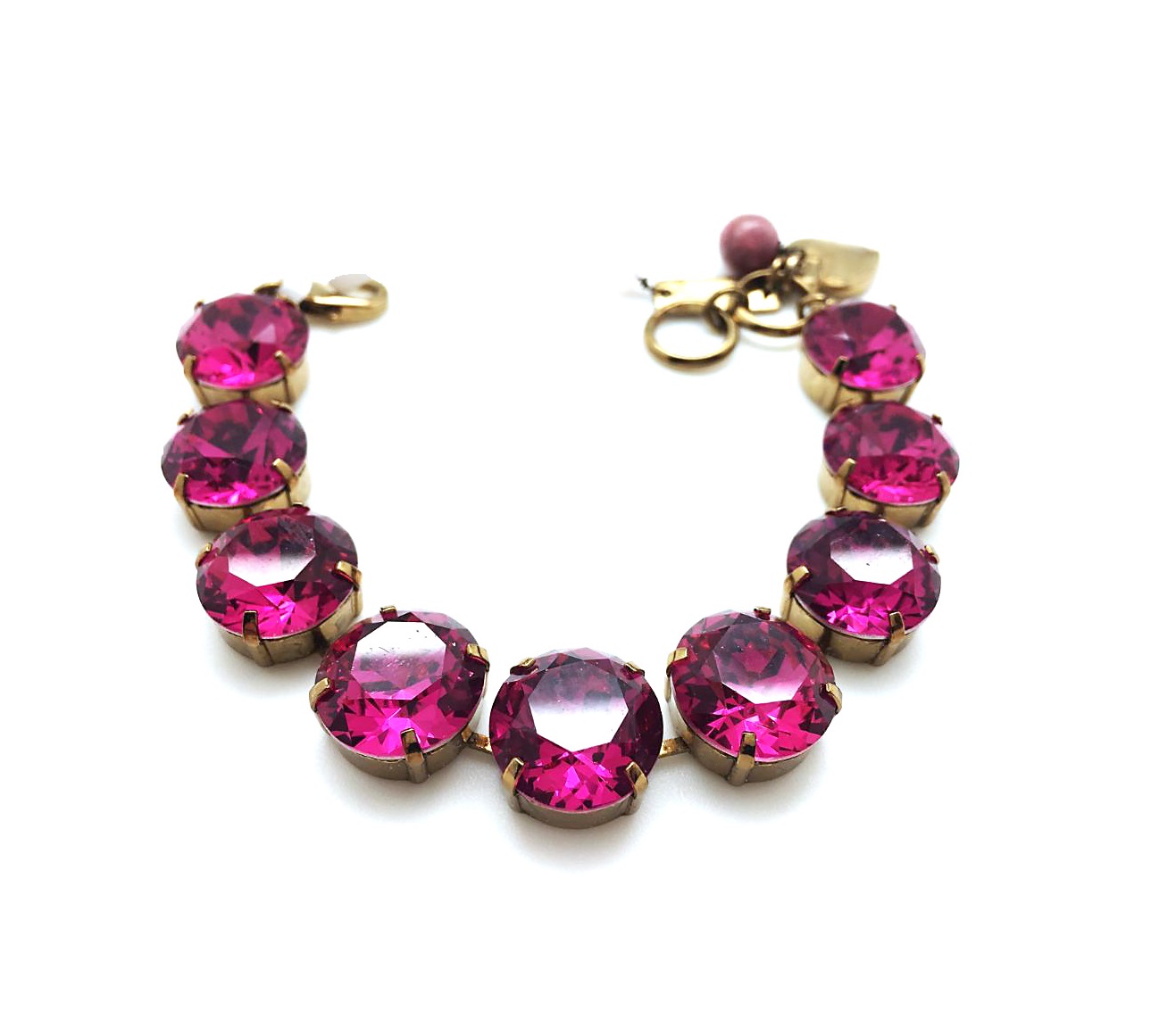 B-4438-502502-EG (2) Mariana Bracelet Stunning Fuchsia Swarovski Crystals My Treasures Coll. - Image 1