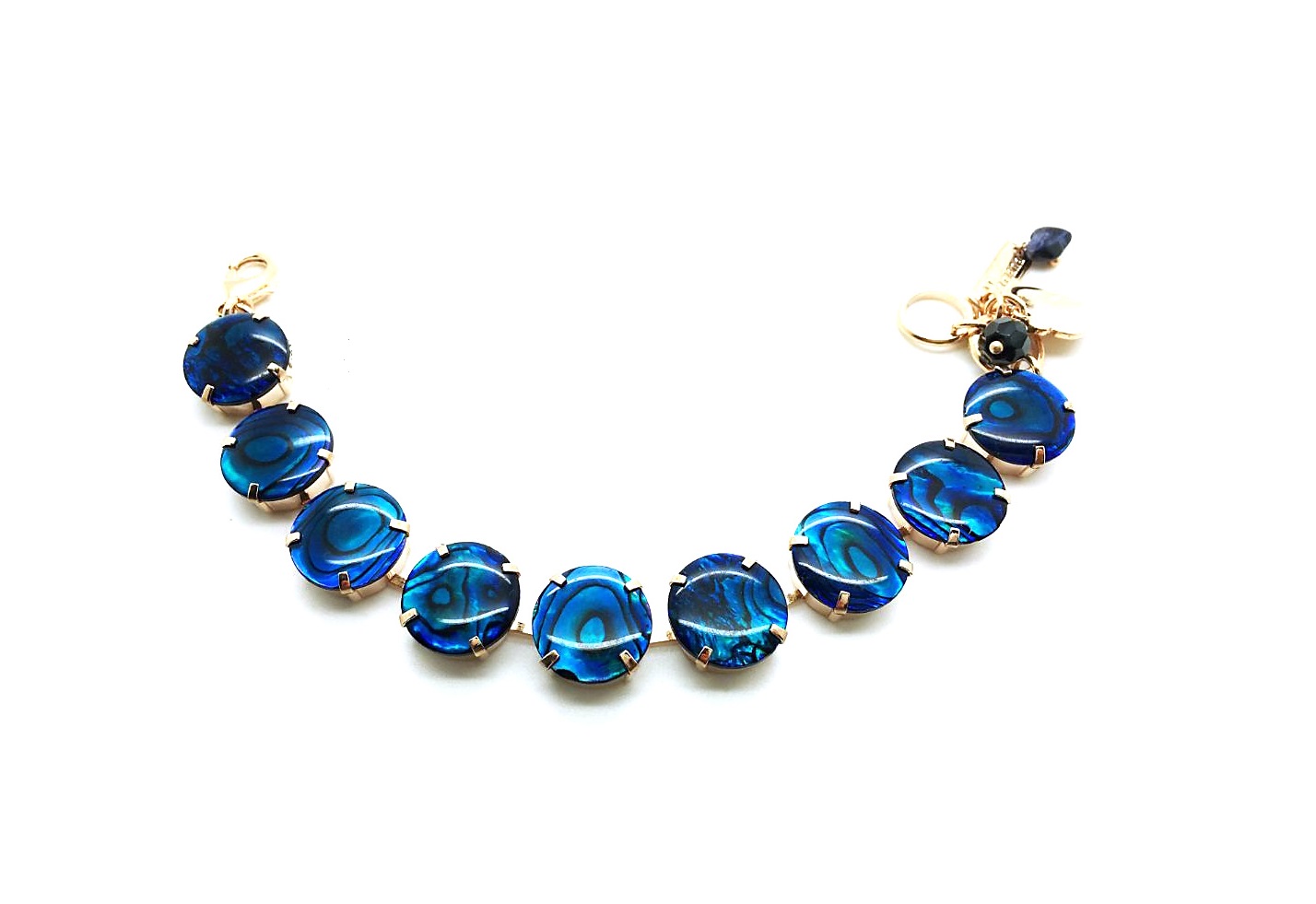 B-4438-M81M81-RG (3) Mariana Bracelet Exude Elegance Abalone Shell Mineral My Treasures Coll. - Image 1