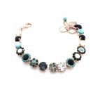 Bracelet By Mariana Woman Beautiful Turquoise, Shell Mineral and Black Swarovski Crystals-RG - Image 2