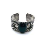 Mariana Bracelet Silver Plated Bangle Beaded Jet & AB Austrian Crystals Tuxedo Paradise Coll. - Image 2