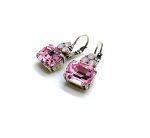 Earrings By Mariana Caribbean Life Coll. Charming Rose and Opal Swarovski Crystals - Image 2