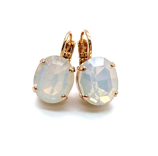 Mariana Earrings Timeless White Opal Austrian Crystals My Treasures Coll.