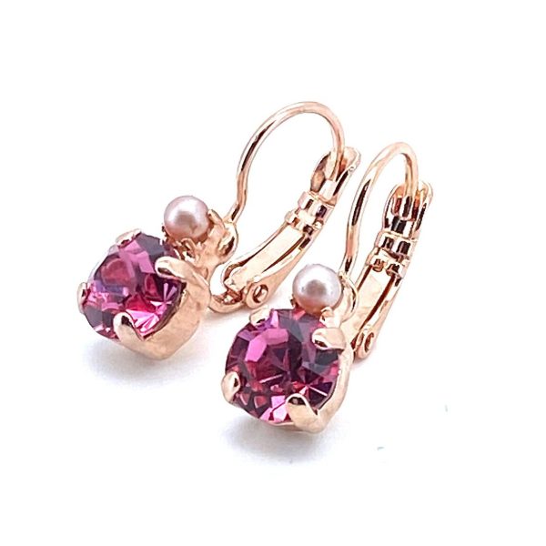Earrings By Mariana Woman Beautiful Fuchsia and Pearl Swarovski Crystals