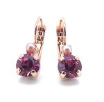 Earrings By Mariana Woman Beautiful Fuchsia and Pearl Swarovski Crystals - Image 3