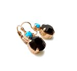 Mariana Earrings Adorable Turq & Garnet Swarovski Crystals My Treasures Coll. - Image 3