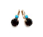 Mariana Earrings Adorable Turq & Garnet Swarovski Crystals My Treasures Coll.