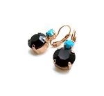 Mariana Earrings Adorable Turq & Garnet Swarovski Crystals My Treasures Coll. - Image 2