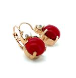 Mariana Earrings Stunning Pearl Mineral & Coral Austrian Crystals My Treasures Coll. - Image 2