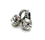 Earrings By Mariana Woman Radiant Clear and Cream Pearl Swarovski Crystals - Image 2