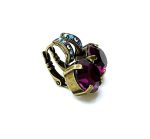 Earrings By Mariana Woman Fab Amethyst and AB Swarovski Crystals - Image 3