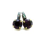 Earrings By Mariana Woman Fab Amethyst and AB Swarovski Crystals