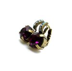 Earrings By Mariana Woman Fab Amethyst and AB Swarovski Crystals - Image 2