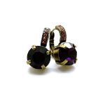 Earrings By Mariana Woman Amethyst and Madeira Topaz Swarovski Crystals