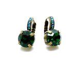 Mariana Earrings Timeless Emerald & Aquamarine Austrian Crystals My Treasures Coll.