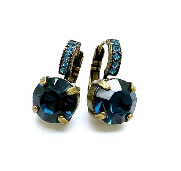 Earrings By Mariana Woman Elegant Montana Blue Swarovski Crystals