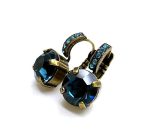 Earrings By Mariana Woman Elegant Montana Blue Swarovski Crystals - Image 2