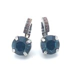 Earrings By Mariana My Treasures Coll. Glamorous Montana & Smoked Topaz Swarovski Crystals - Image 3