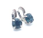 Earrings By Mariana My Treasures Coll. Glamorous Montana & Smoked Topaz Swarovski Crystals - Image 2