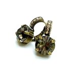 Mariana Earrings Glamorous Black Diamond & Clear Austrian Crystals My Treasures Coll. - Image 2
