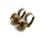 Earrings By Mariana Woman Beautiful Golden Shadow Swarovski Crystals - Image 2