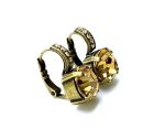Earrings By Mariana Woman Beautiful Golden Shadow Swarovski Crystals - Image 3