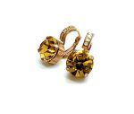 Mariana Earrings Beautiful Amber Austrian Crystals Sorbet Holiday Lights Coll. - Image 2