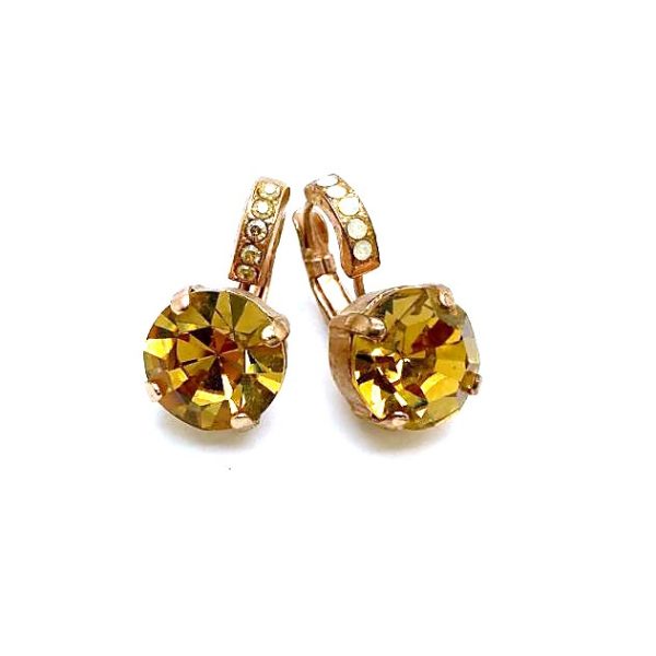 Mariana Earrings Beautiful Amber Austrian Crystals Sorbet Holiday Lights Coll.