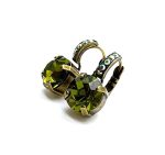 Mariana Earrings Adorable Olivine & AB Austrian Crystals My Treasures Coll. - Image 2