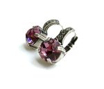 Mariana Earrings Shimmering Lavender Pink & Clear Austrian Crystals Pink Ice Gypsy Soul Coll. - Image 2
