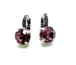 Mariana Earrings Shimmering Lavender Pink & Clear Austrian Crystals Pink Ice Gypsy Soul Coll.