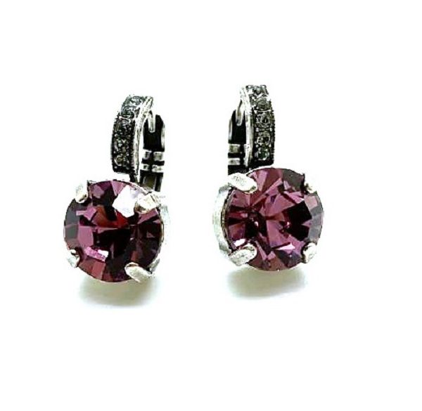 Mariana Earrings Shimmering Lavender Pink & Clear Austrian Crystals Pink Ice Gypsy Soul Coll.