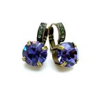 Mariana Earrings Flattering Tanzanite & Peridot Austrian Crystals Cuba Caribbean Life Coll.