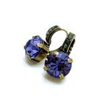 Mariana Earrings Flattering Tanzanite & Peridot Austrian Crystals Cuba Caribbean Life Coll. - Image 2