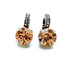 Earrings By Mariana Woman Elegant Peach and AB Swarovski Crystals