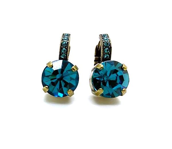 Mariana Earrings Charming Indicolite Austrian Crystals My Treasures Coll.