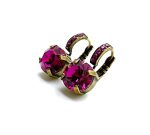 Earrings By Mariana My Treasures Coll. Stunning Fuchsia Swarovski Crystals - Image 2