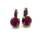 Earrings By Mariana My Treasures Coll. Stunning Fuchsia Swarovski Crystals