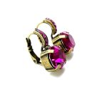 Earrings By Mariana My Treasures Coll. Stunning Fuchsia Swarovski Crystals - Image 3