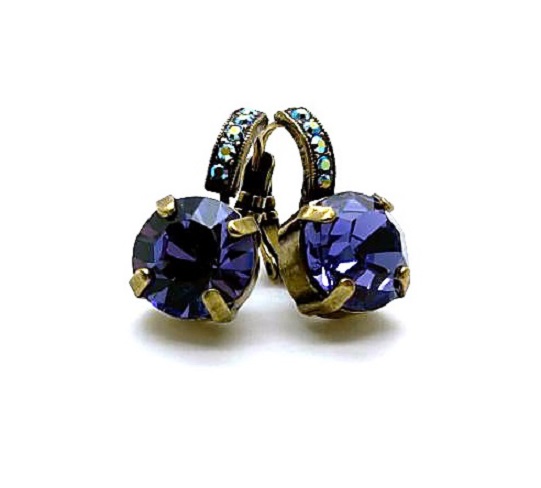 Mariana Earrings Gorgeous Tanzanite & AB Austrian Crystals My Treasures Coll.
