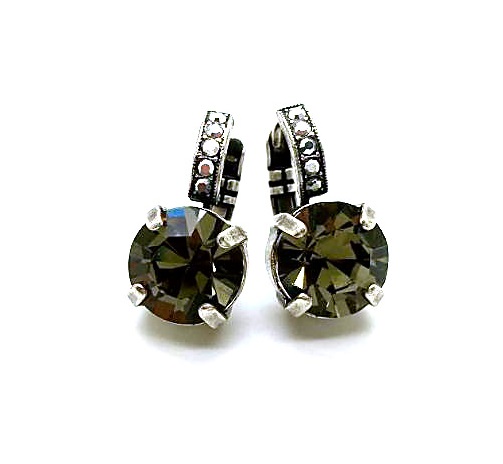 Earrings By Mariana Inspiration Coll. Soulful Black Diamond & Jet Hematite Swarovski Crystals