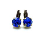 Mariana Earrings Alluring Sapphire & Smoked Topaz Austrian Crystals My Treasures Coll.