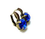 Mariana Earrings Alluring Sapphire & Smoked Topaz Austrian Crystals My Treasures Coll. - Image 3