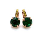 Earrings By Mariana Woman Precious Emerald and Jonquil Swarovski Crystals