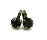 Earrings By Mariana Woman Gorgeous Olivine and Black Diamond Swarovski Crystals