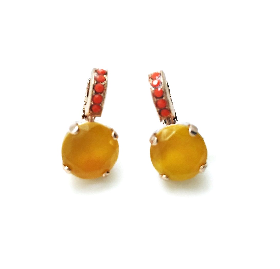 E-1062-1-1077-RG6 (1) Mariana Earrings Orange & Yellow Opal Austrian Crystals Masai Africa Coll. - Image 1